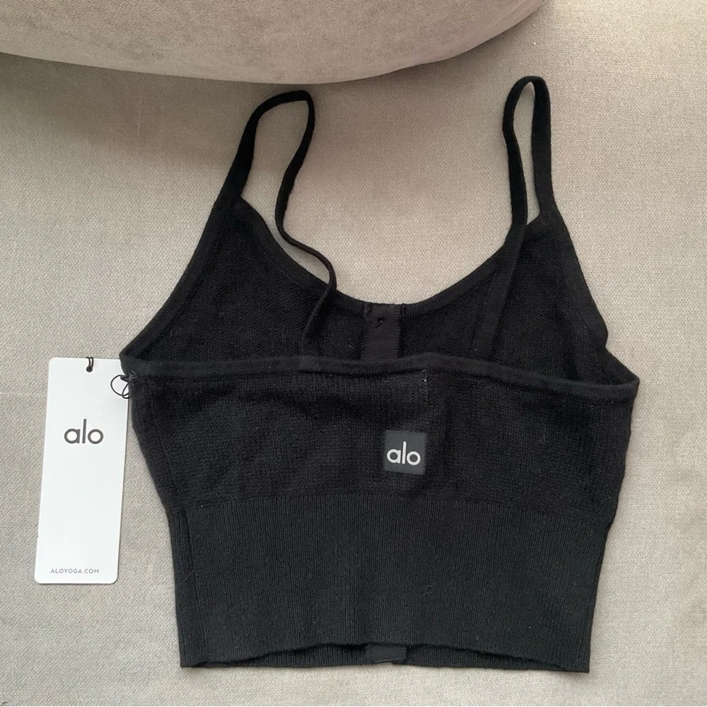 Alo Yoga Sheer Cashmere Tank Black XS